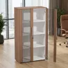 Armoire fermée, portes vitrées H 160 cm, 1 ensemble - So Flora