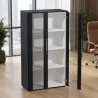 Armoire fermée, portes vitrées H 160 cm, 1 ensemble - So Flora