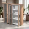 Armoire fermée, portes vitrées H 160 cm, 2 ensembles - So Flora
