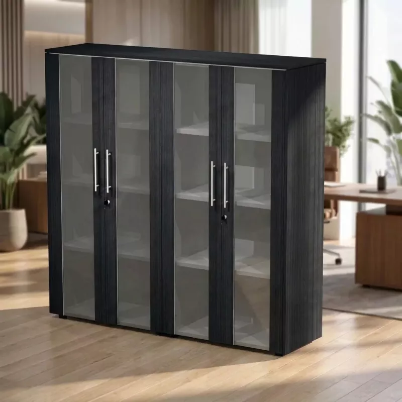 Armoire fermée, portes vitrées H 160 cm, 2 ensembles - So Flora