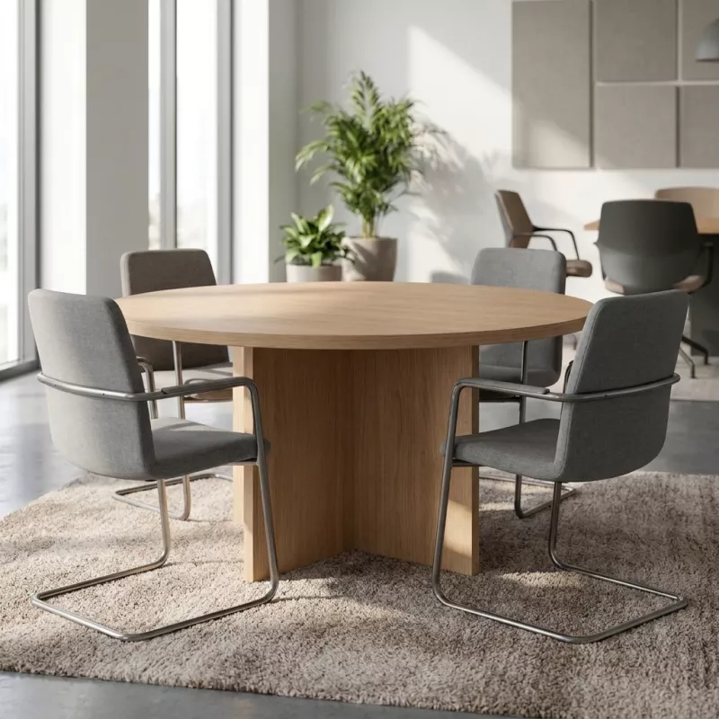 Table de réunion ronde jusqu’à 8 personnes – So Viana