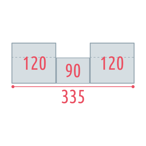 Largeur 335cm