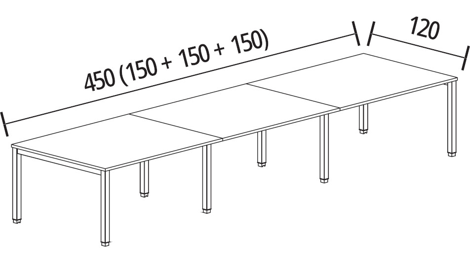 450 x 120 cm