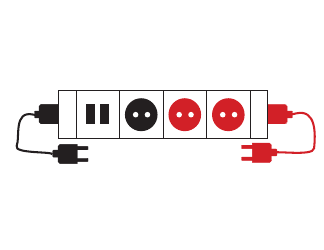 2 prises ASI + 1 prise standard + 2 RJ45