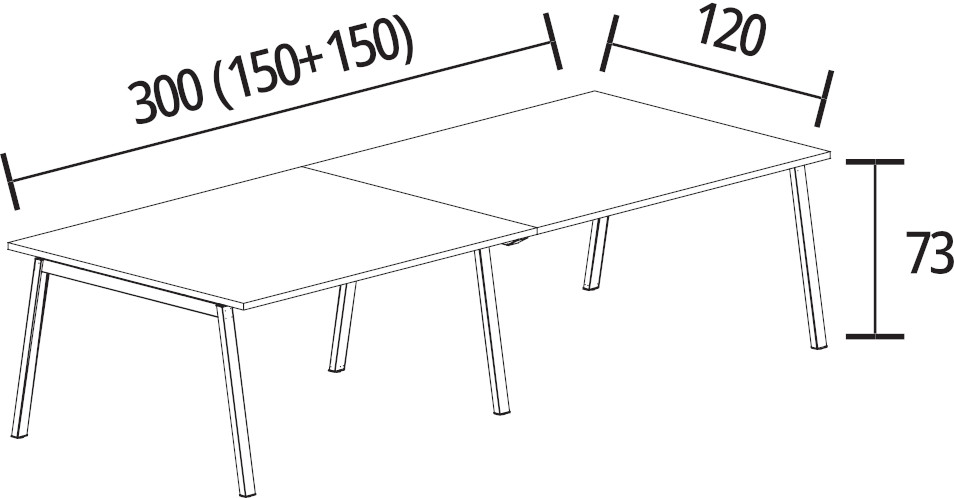 300 x 120 cm