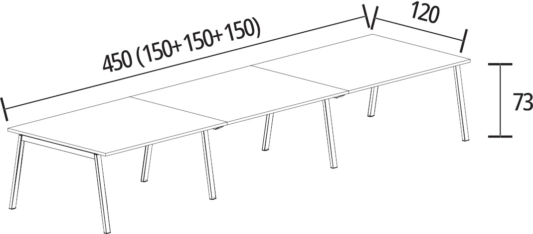 450 x 120 cm