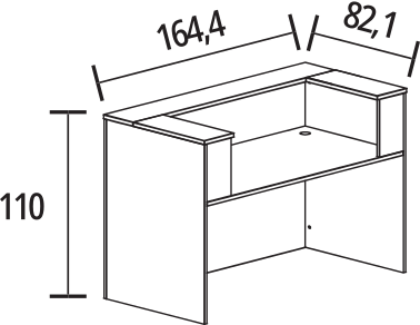 164.40 x 82.10 x 110 cm