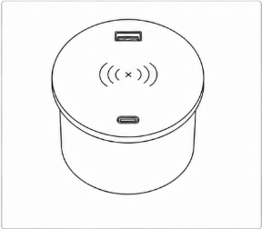 1 induction + 1 USB A + 1 USB C