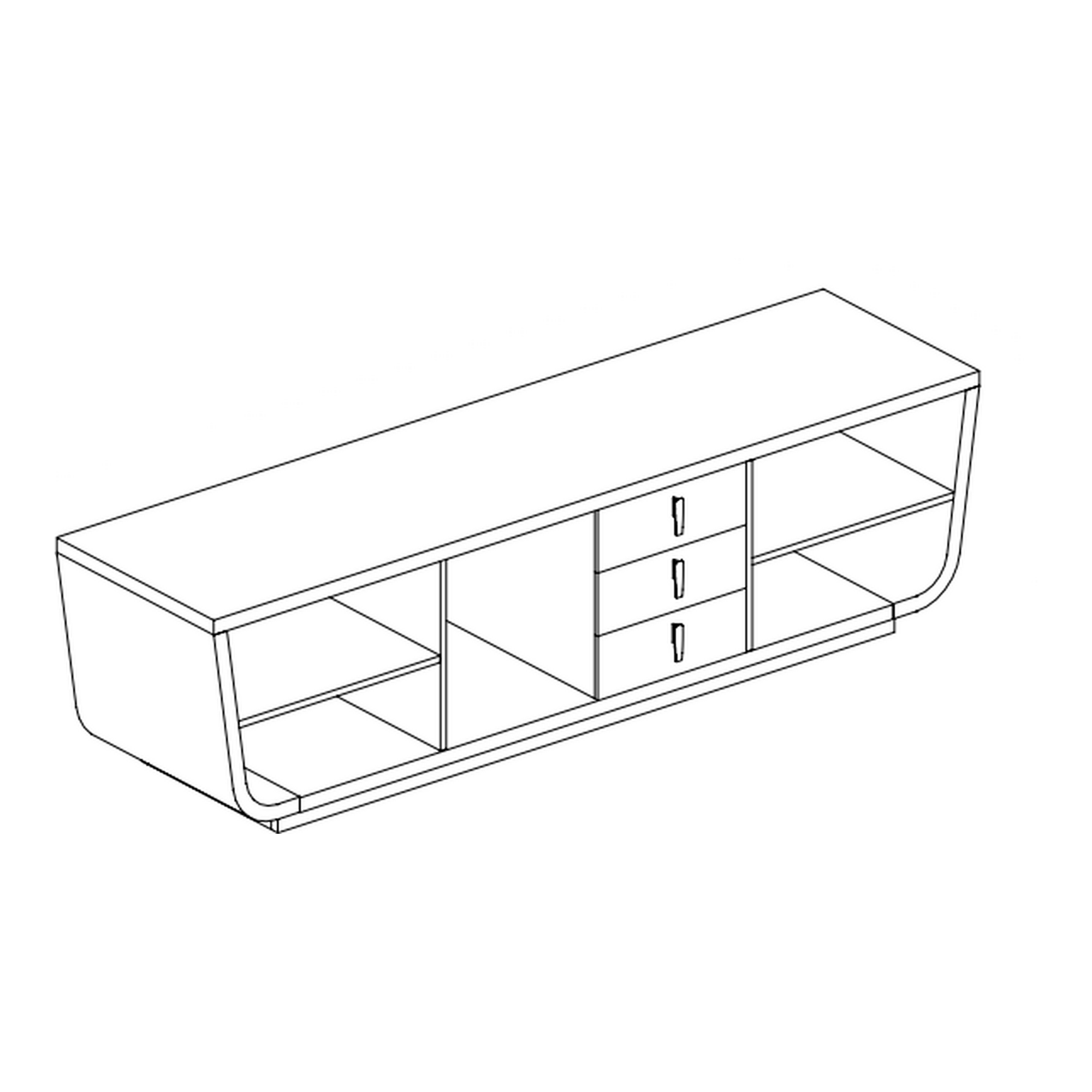 Meuble + module 3 tiroirs
