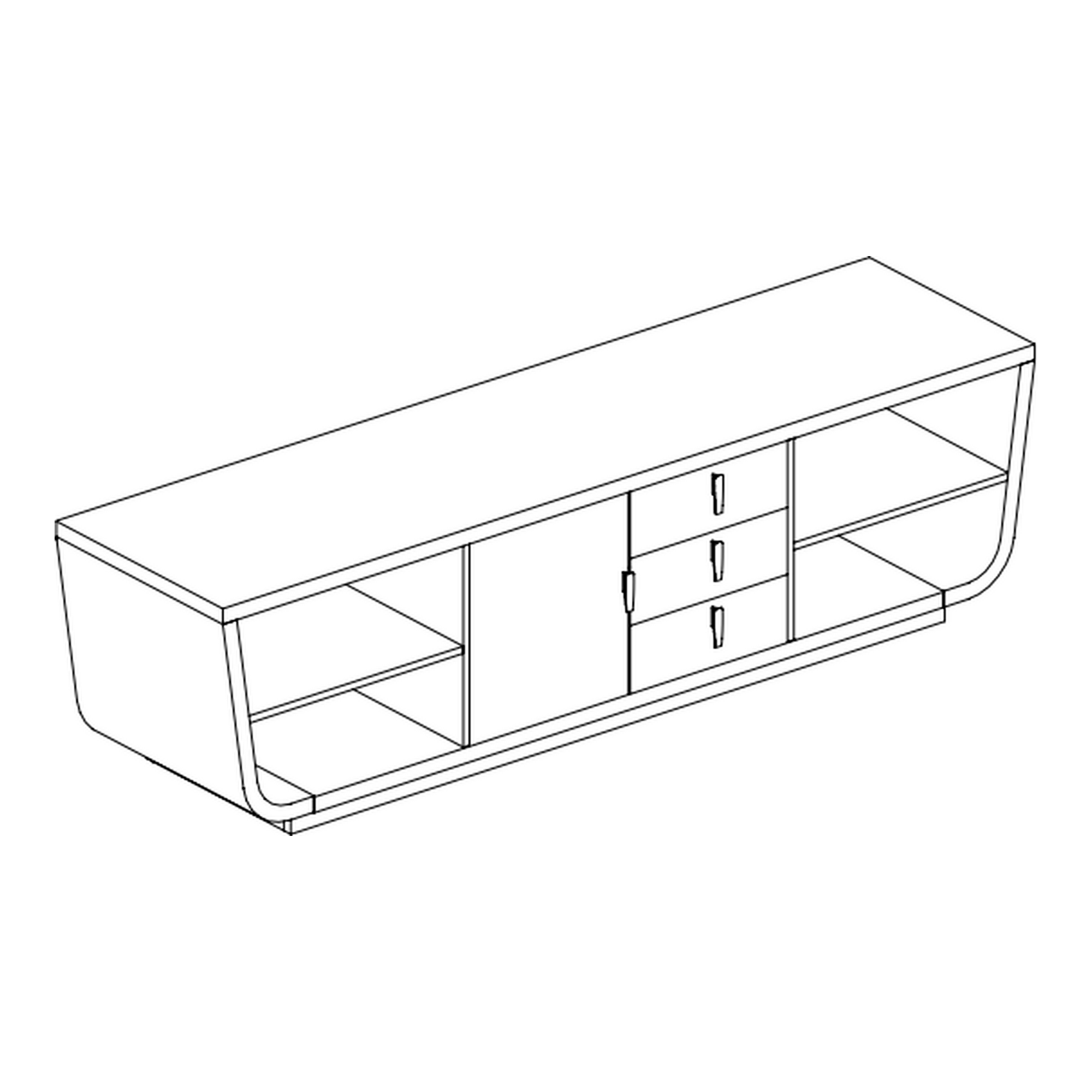 Meuble + module 1 porte + module 3 tiroirs