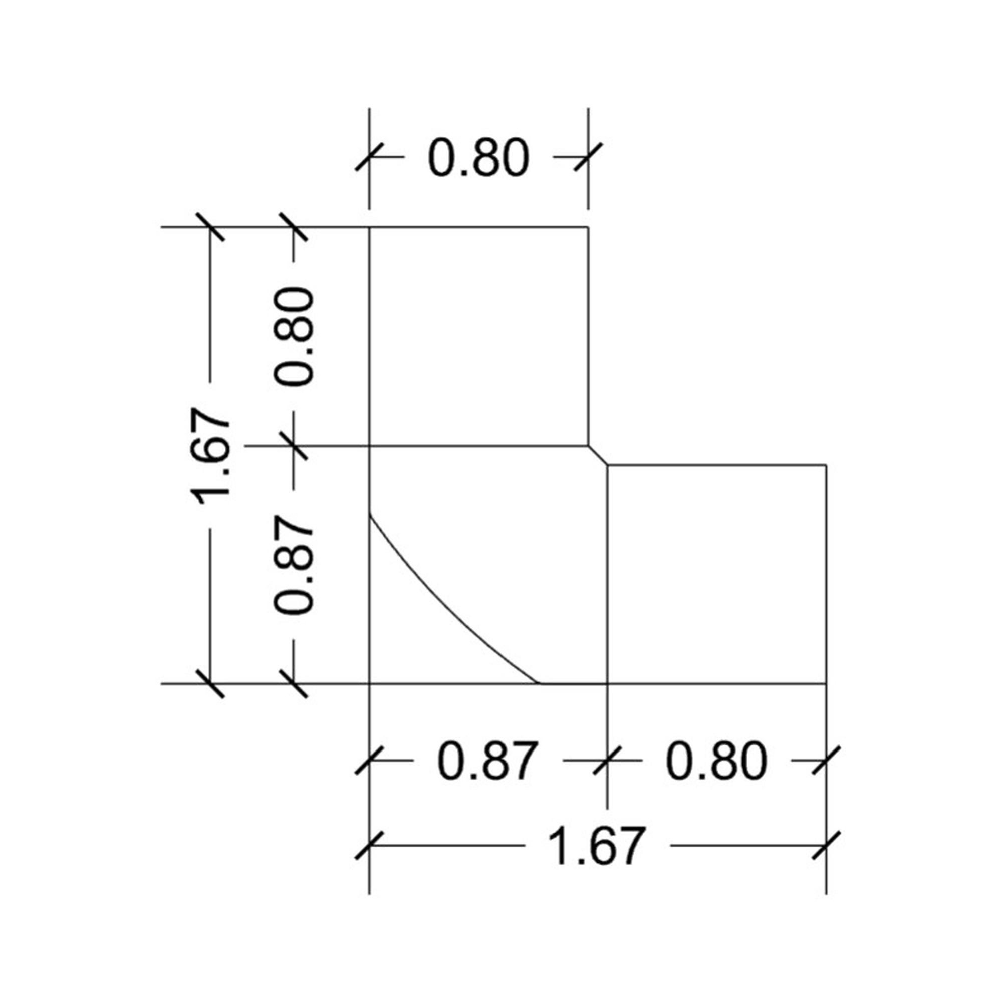 L 80 x P 80 x H 73 cm