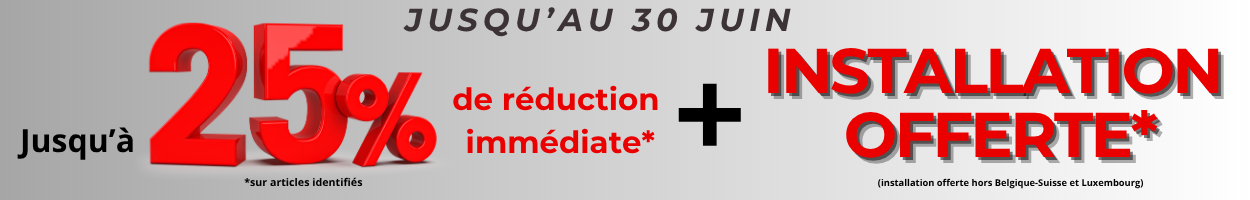 Promotion - 25 % sur le mois de Juin